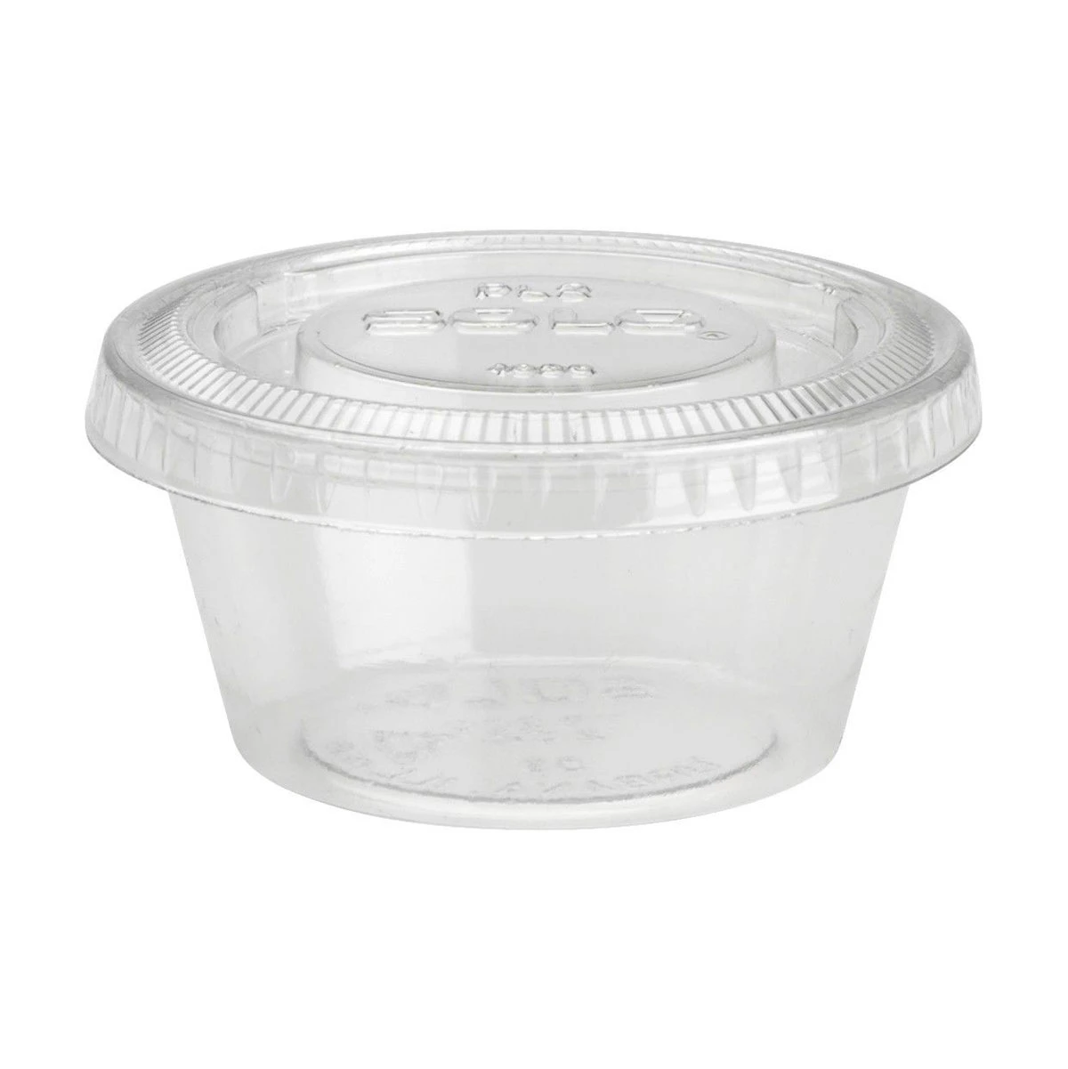 Vegware Compostable Souffle Portion Pot &amp; LidsClear Combo 2oz 59ml