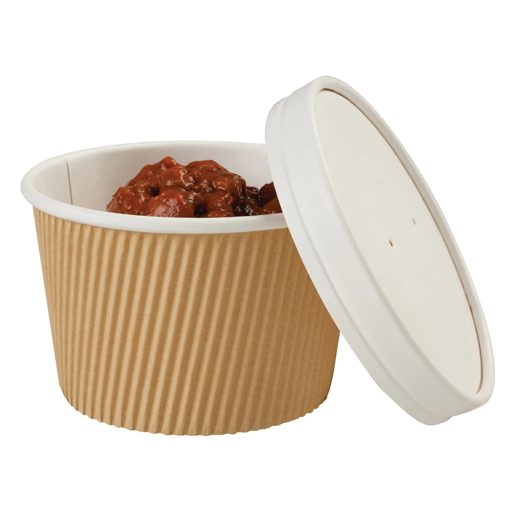 JanSan Kraft Ripple Soup Container 16oz 450ml