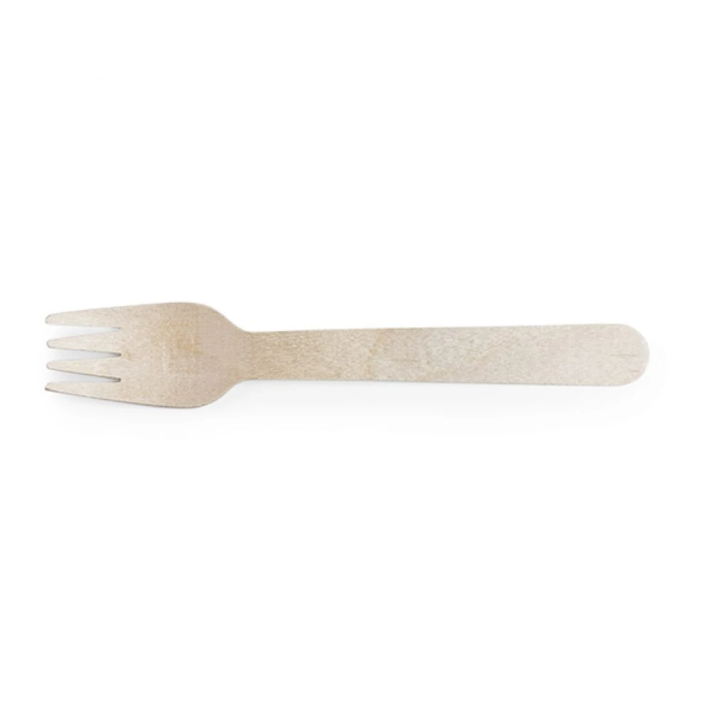  Vegware Compostable Wooden Fork 165mm 