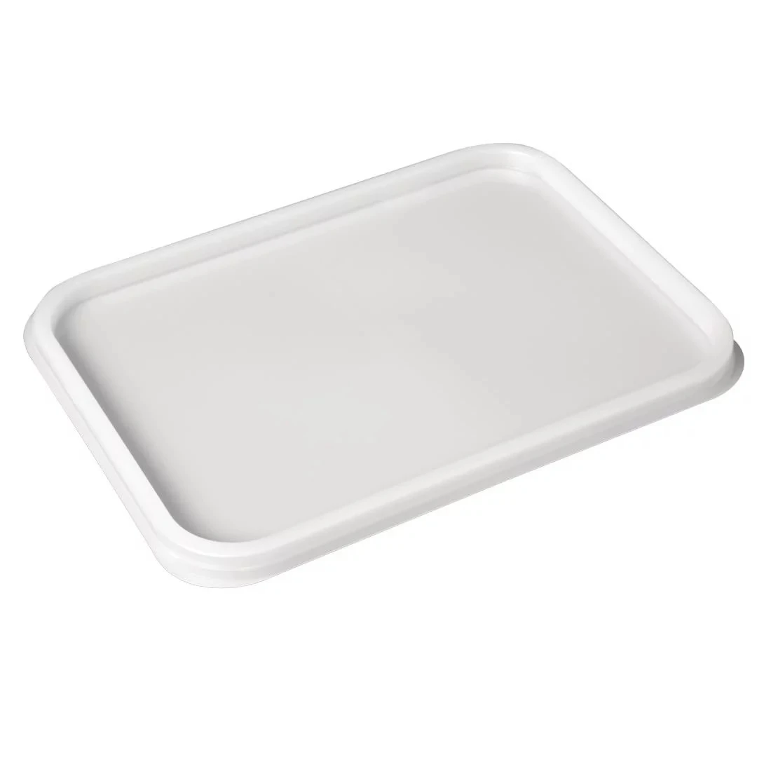 JanSan Rectangular Ice Cream Plastic Cont Lids Natural