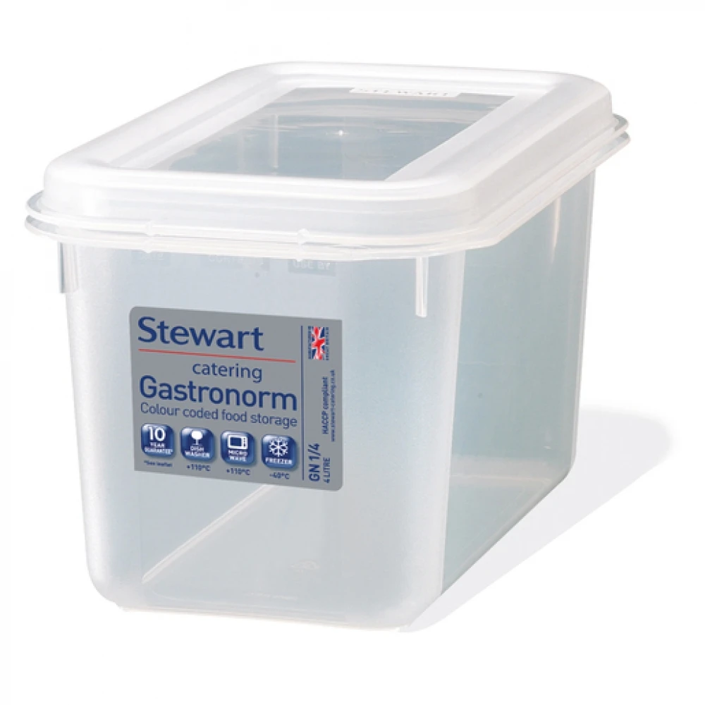 JanSan Rectangular Polypropylene Container &amp; Lids 4 Litre