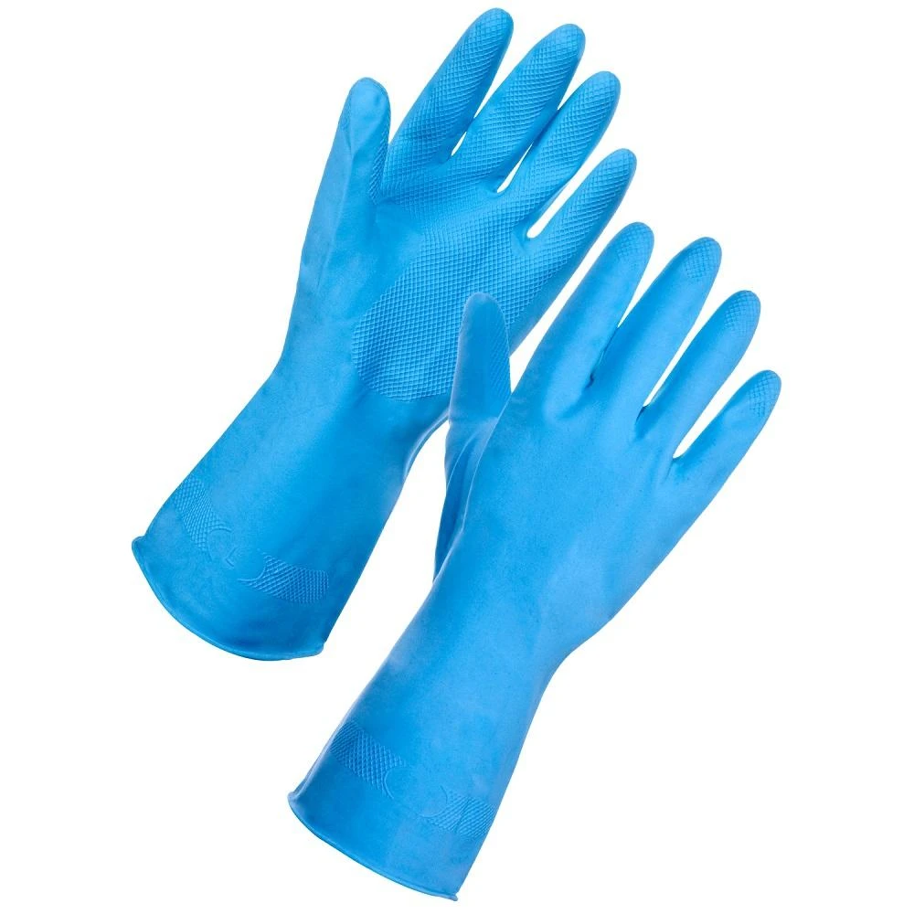  JanSan Rubber Household Gloves Small Blue