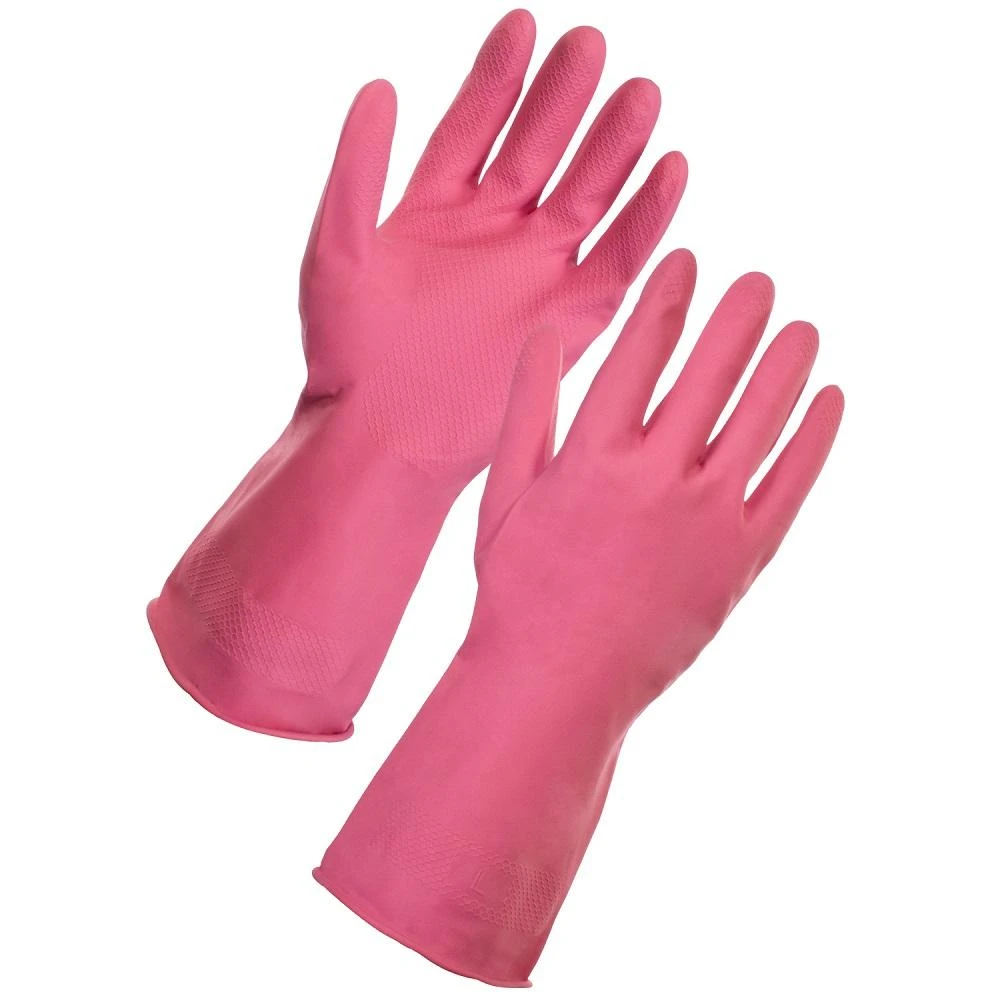  JanSan Rubber Household Gloves Small Pink