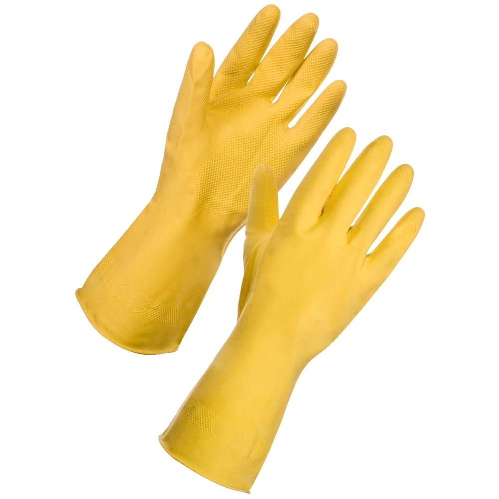 JanSan Rubber Household Gloves Small Yellow