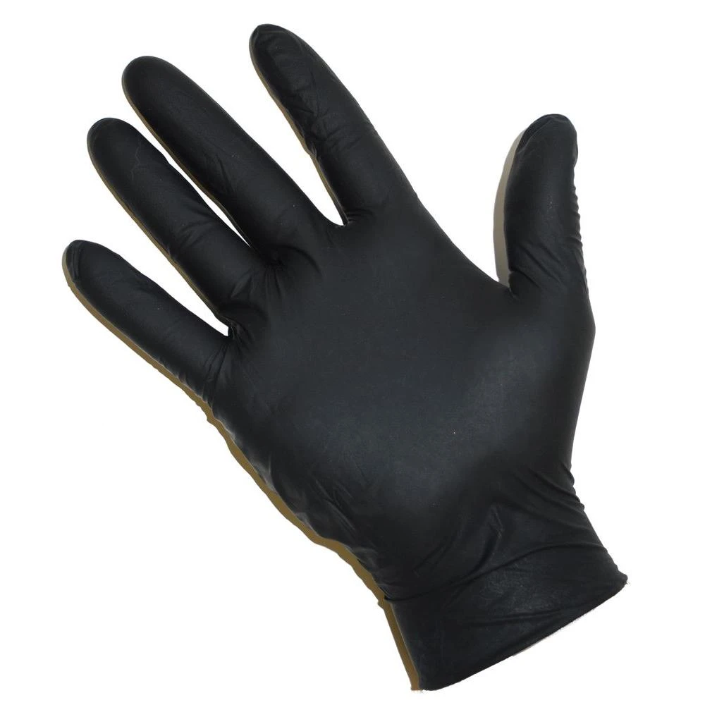  JanSan Nitrile Powder Free Gloves Large Black