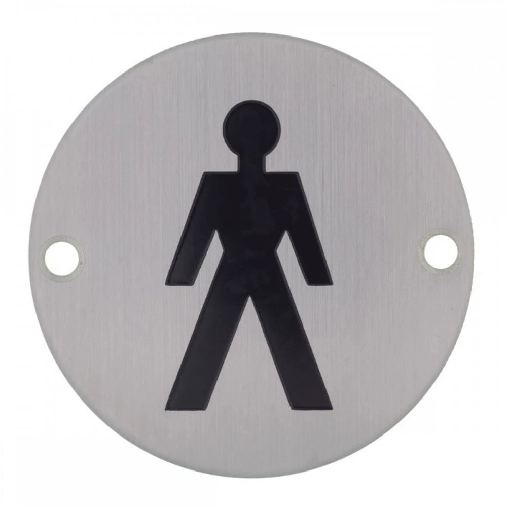 Signage Stainless Steel Gents 